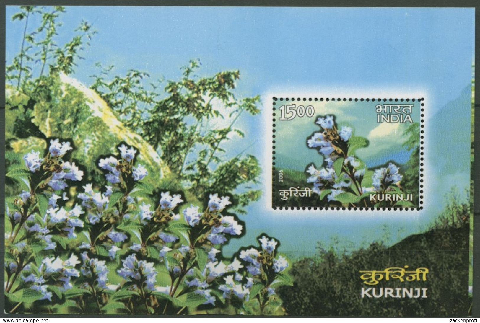 Indien 2006 Kurinji-Strauch Block 35 Postfrisch (C12836) - Ongebruikt