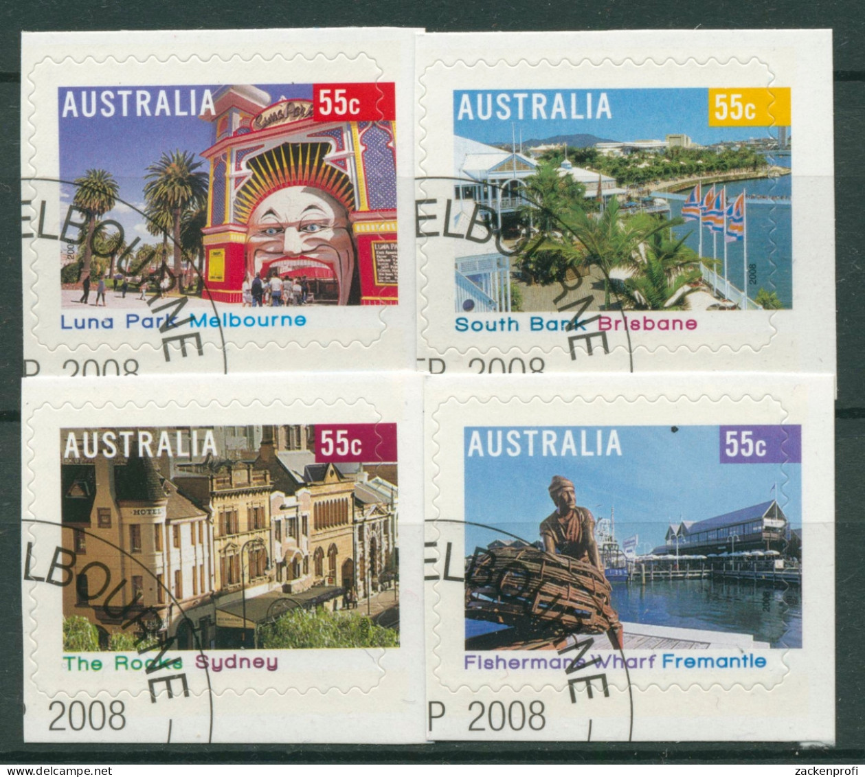 Australien 2008 Sehenswerte Fußgängerzonen 3073/76 BA Gestempelt - Oblitérés