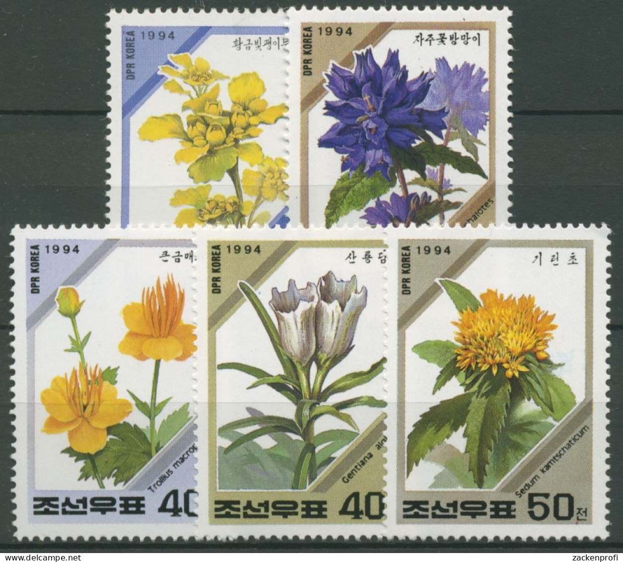 Korea (Nord) 1994 Alpine Flora Des Paektu-San 3542/46 Postfrisch - Corea Del Norte