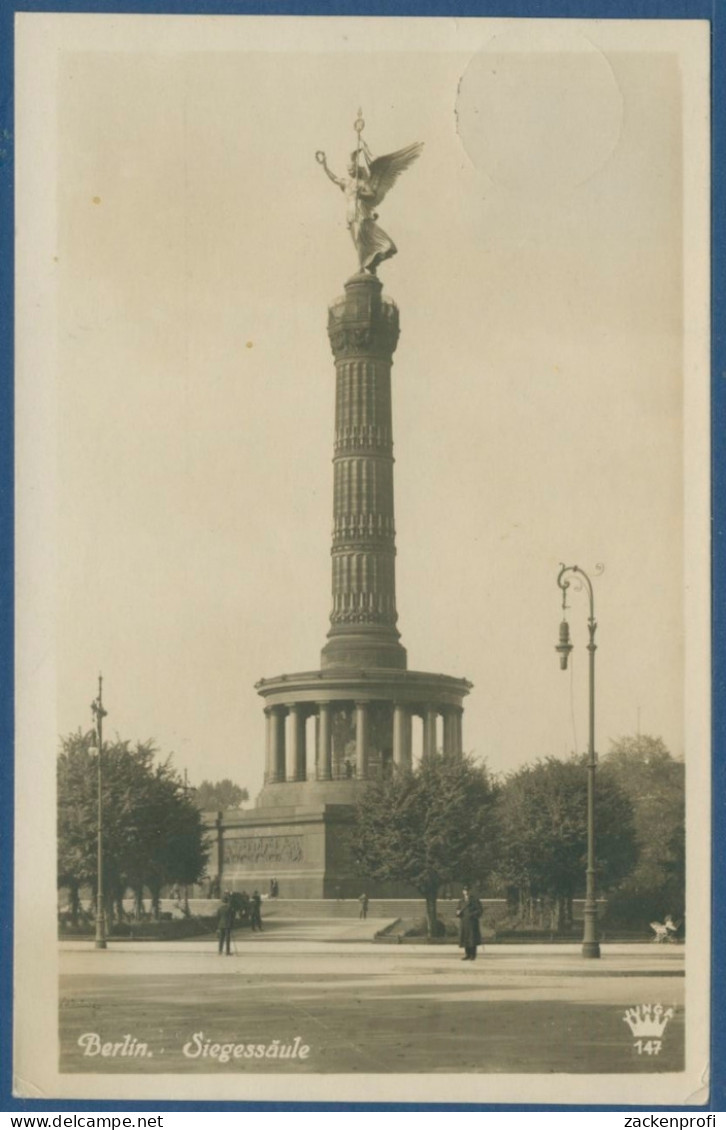 Berlin Siegessäule, Gelaufen 1931 (AK2210) - Mitte