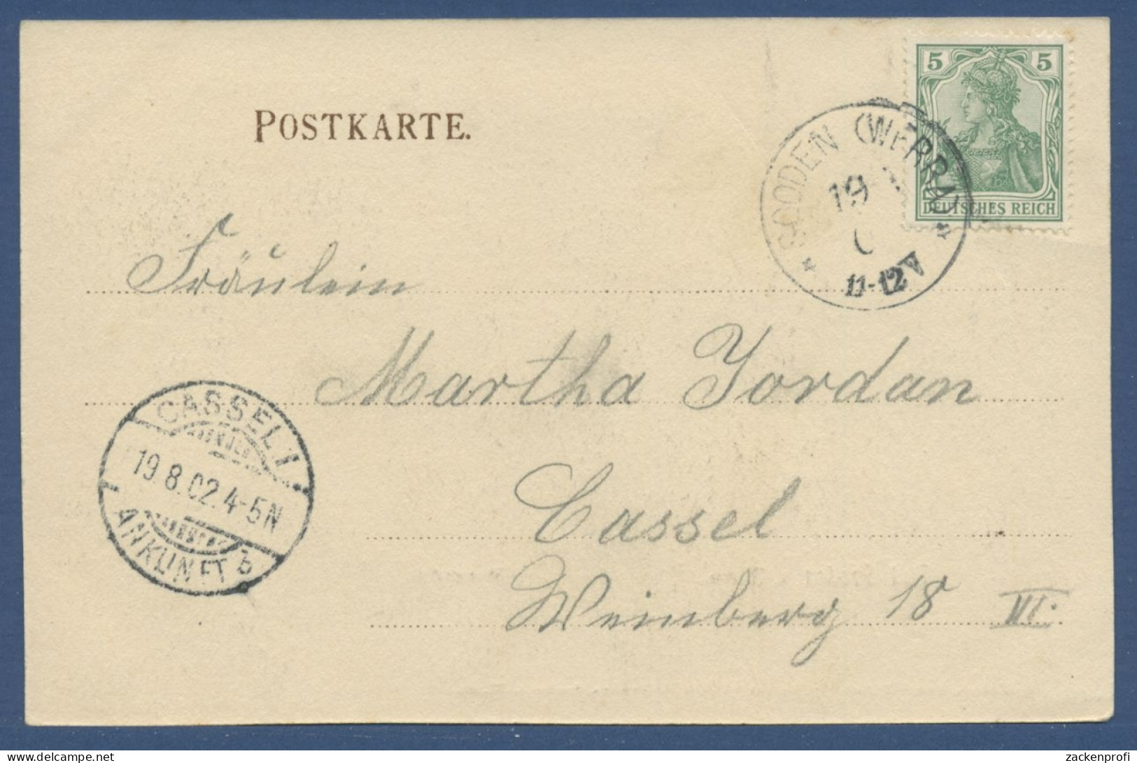 Bad Sooden A. Werra Werrapartie, Gelaufen 1902 (AK1431) - Bad Sooden-Allendorf