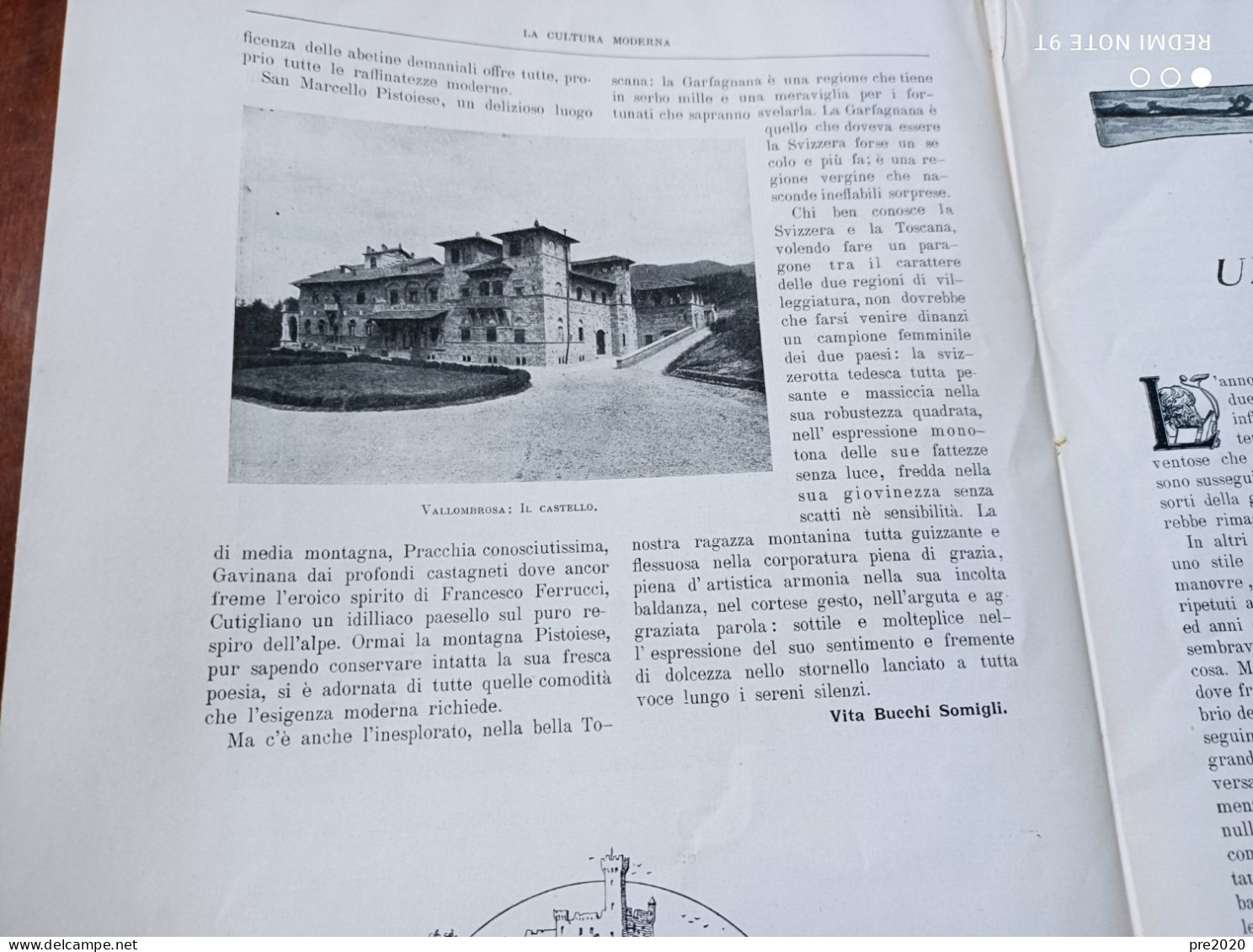 LA CULTURA MODERNA 1915 CAMALDOLI VALLOMBROSA LAVORAZIONE DELLA CANAPA ROMAGNA IL MOSAICO - Other & Unclassified