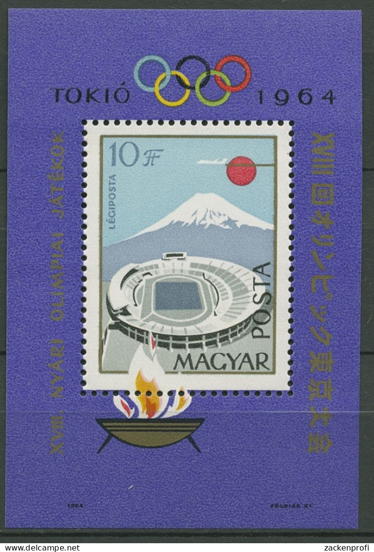 Ungarn 1964 Olymp. Sommerspiele Tokio Block 43 A Postfrisch (C92401) - Blocchi & Foglietti