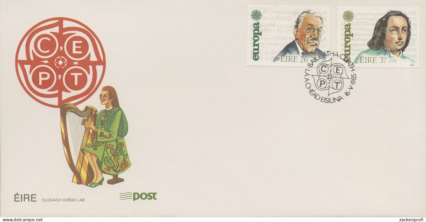 Irland 1985 Europa CEPT: Jahr Der Musik Ersttagsbriefe 563/64 FDC (X18689) - FDC