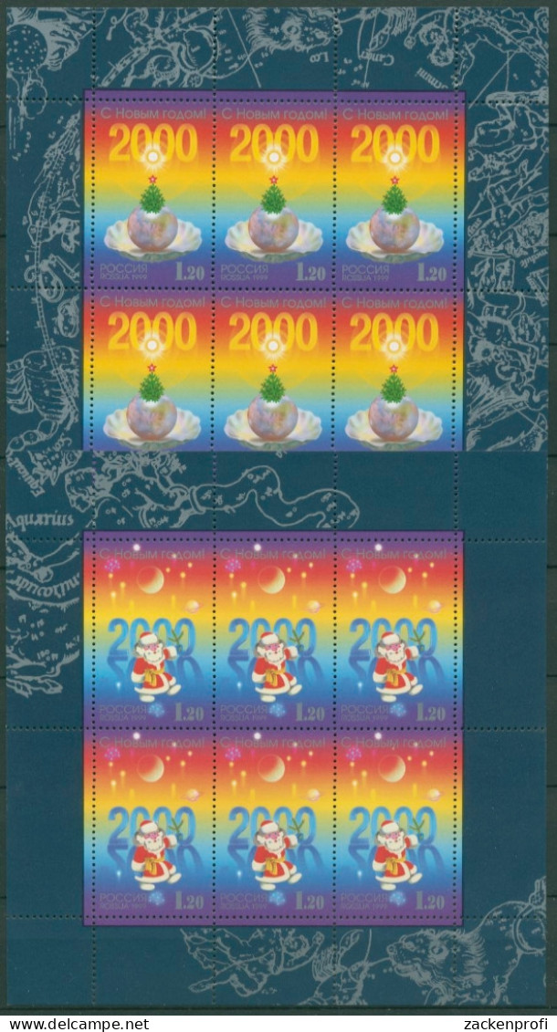 Russland 1999 Neujahr 2000 Kleinbogensatz 776/77 K Postfrisch (C16831) - Blocs & Feuillets