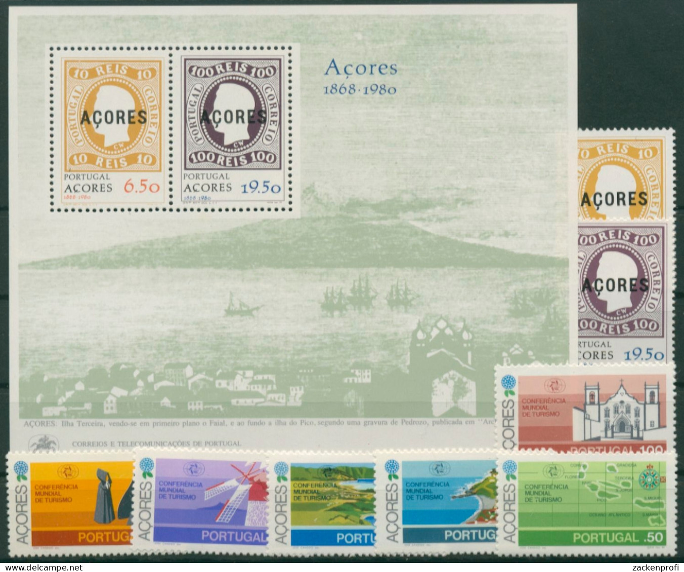 Portugal - Azoren Kompletter Jahrgang 1980 Postfrisch (G30824) - Azores