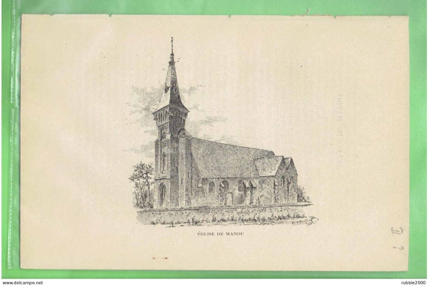 1900 EGLISE DE MANOU EURE ET LOIR PAR L ABBEE METAIS - Centre - Val De Loire