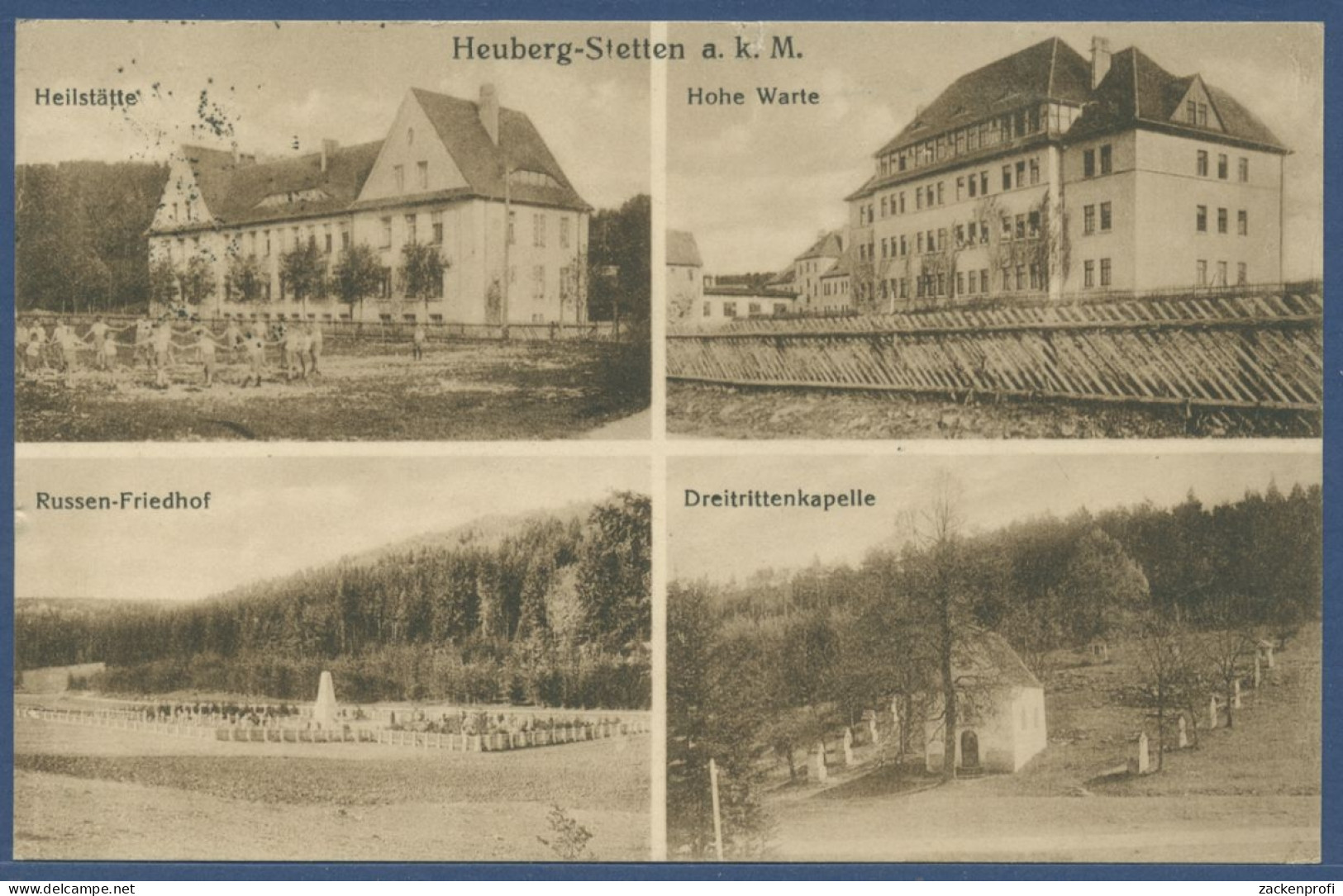Heuberg Stetten A. K. M. Hohe Warte Dreitrittenkapelle, Gelaufen 1927 (AK2229) - Sigmaringen