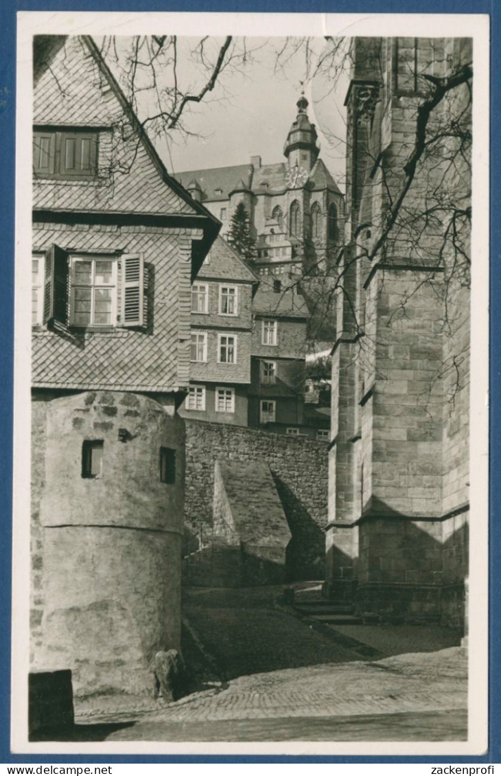 Marburg An Der Lahn Blick V. Luth. Friedhof Zum Schloß, Gelaufen 1942 (AK2240) - Marburg