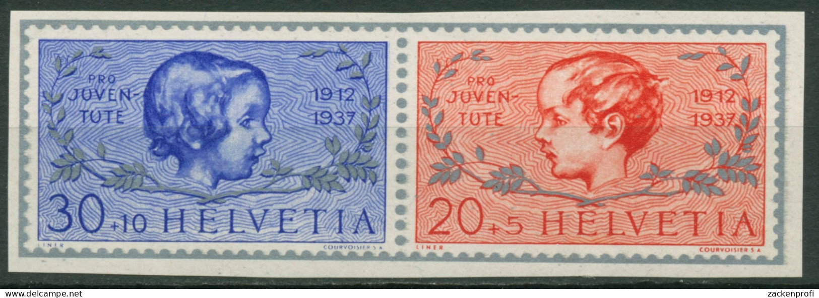 Schweiz 1937 25 Jahre Stiftung Pro Juventute Aus Block 3 318/19 Postfrisch - Neufs