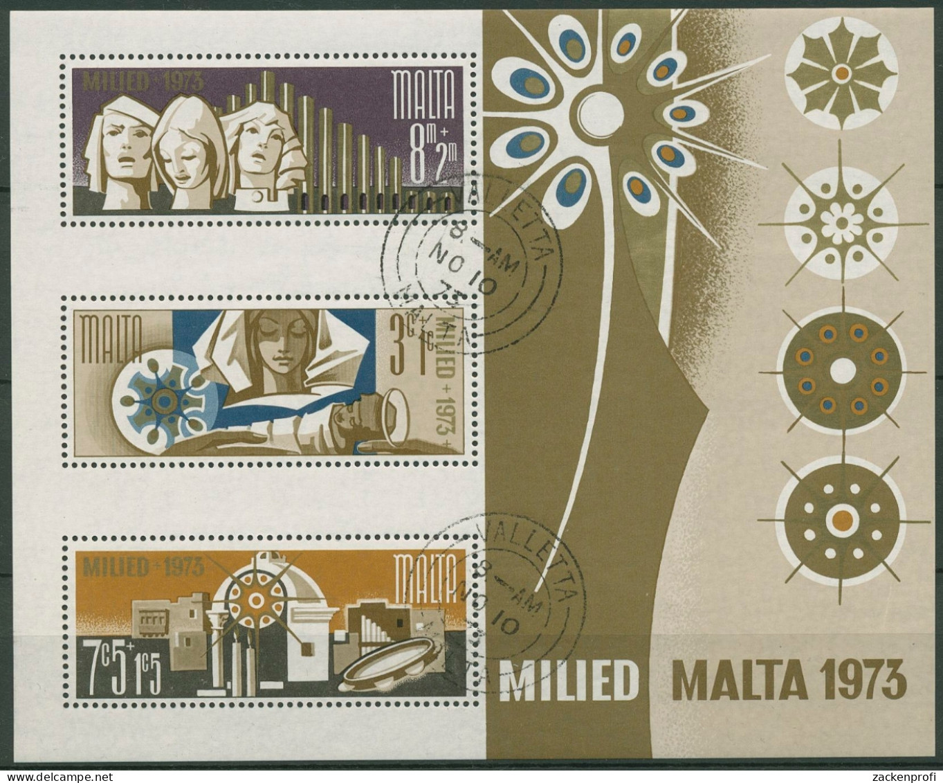 Malta 1973 Weihnachten Block 3 Gestempelt (C90466) - Malte