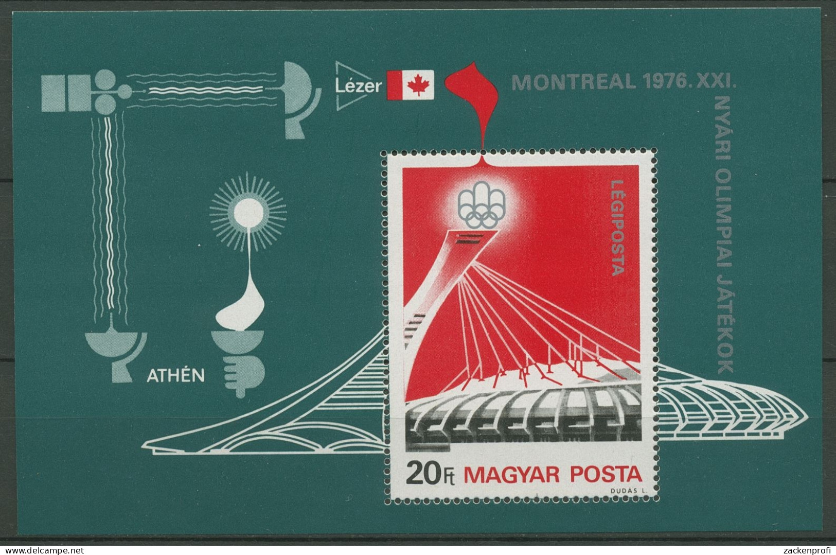 Ungarn 1976 Olympische Sommerspiele Montreal Block 119 A Postfrisch (C92525) - Hojas Bloque