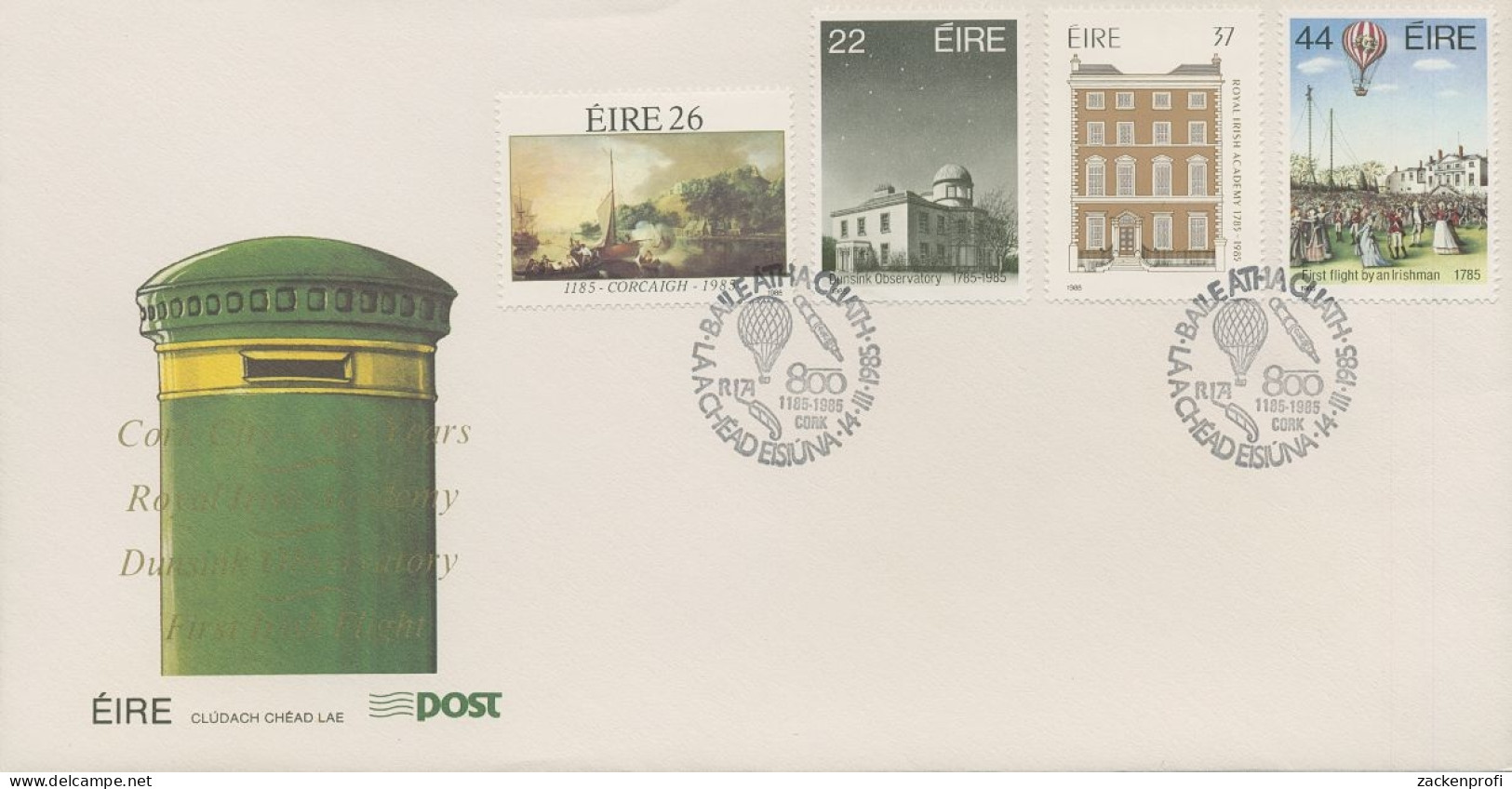 Irland 1985 Jahrestage Und Ereignisse Ersttagsbriefe 555/58 FDC (X18687) - FDC