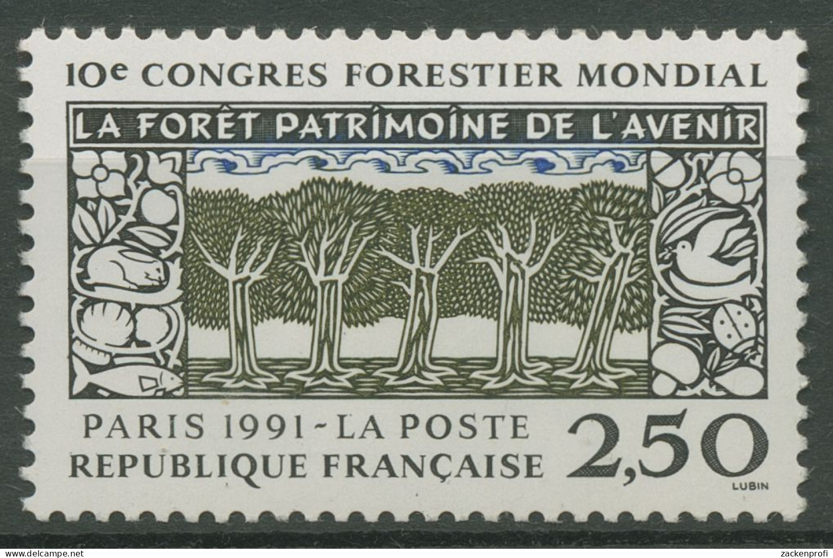 Frankreich 1991 Forstwirtschaft Weltkongress Bäume Ornament 2857 Postfrisch - Nuovi