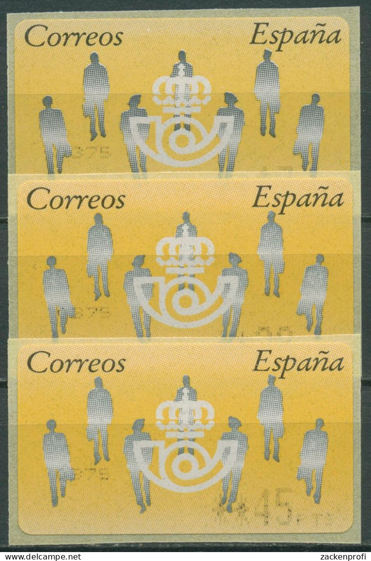 Spanien 1993 Automatenmarken Menschen 3 Wertstufen ATM 7.1 Postfrisch - Unused Stamps