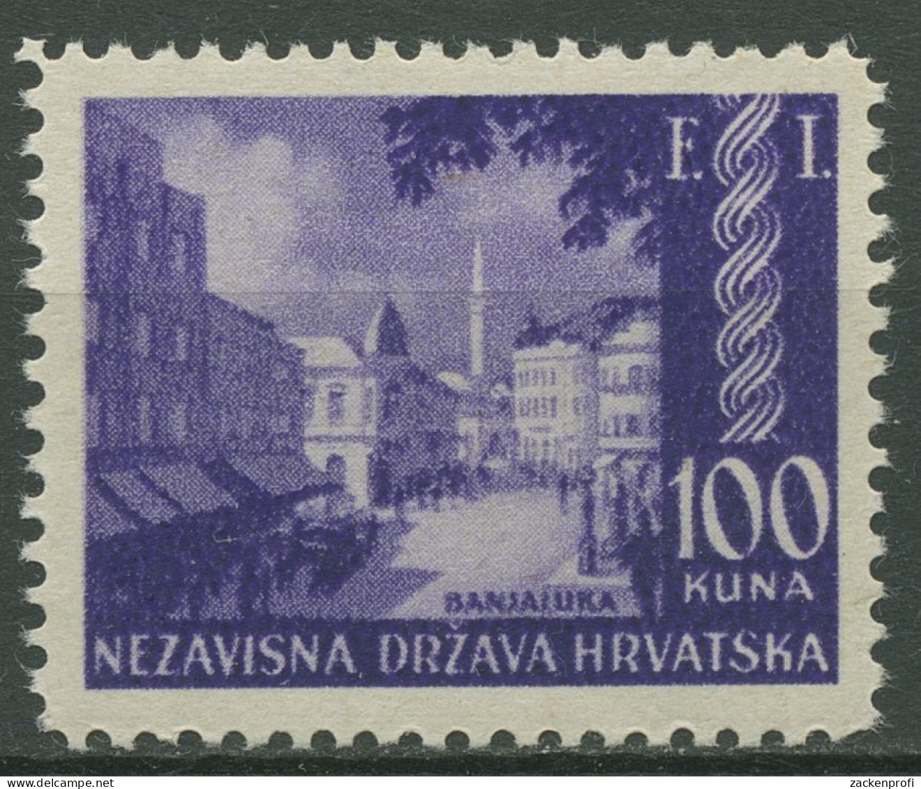 Kroatien 1941 Stadt Banja Luka 65 Postfrisch - Croatie