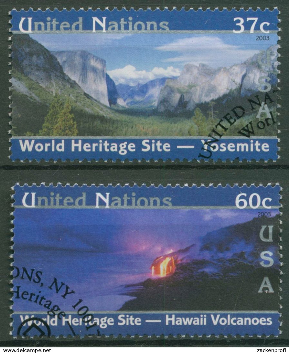 UNO New York 2003 UNESCO USA Nationalparks 932/33 Gestempelt - Used Stamps