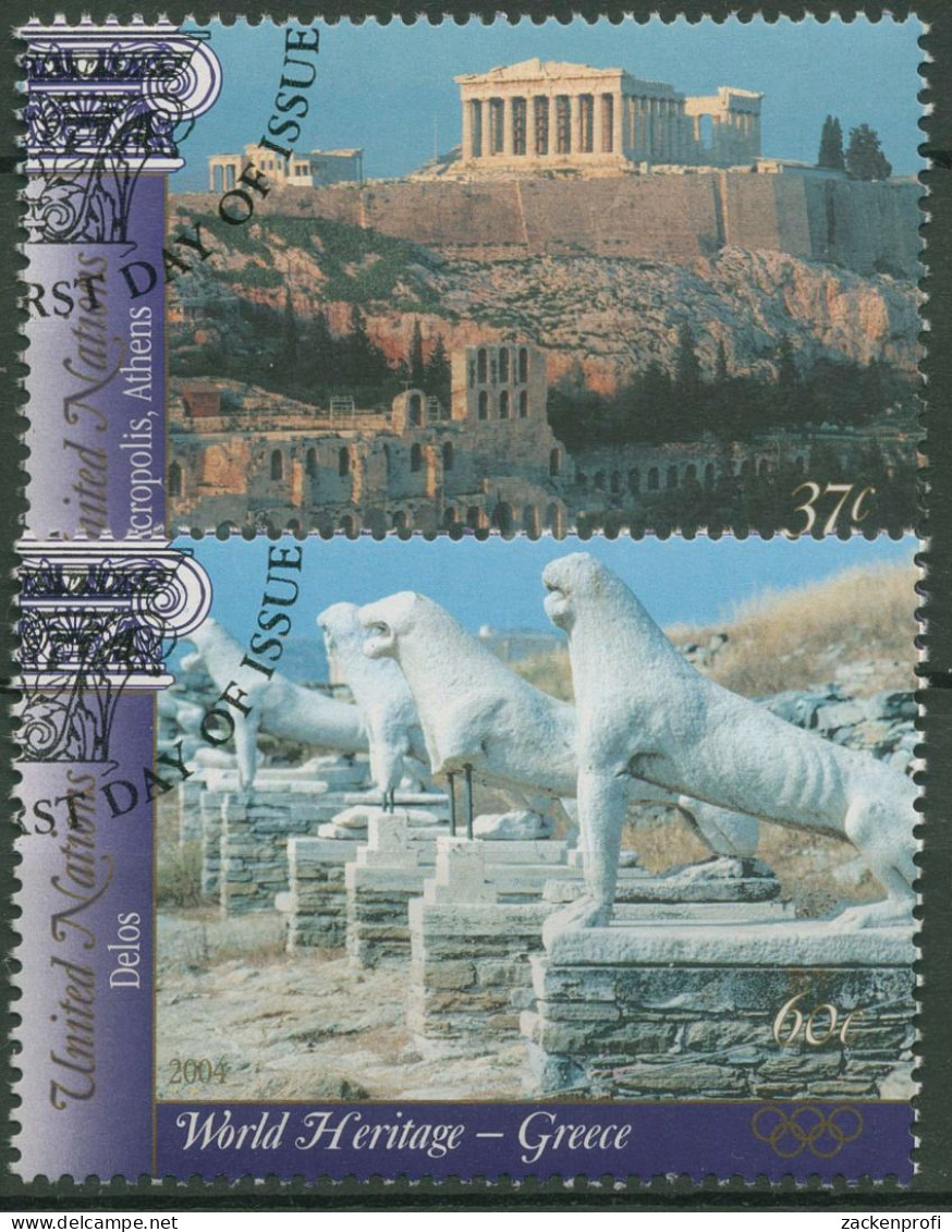 UNO New York 2004 UNESCO Griechenland Bauwerke 959/60 I Gestempelt - Usati