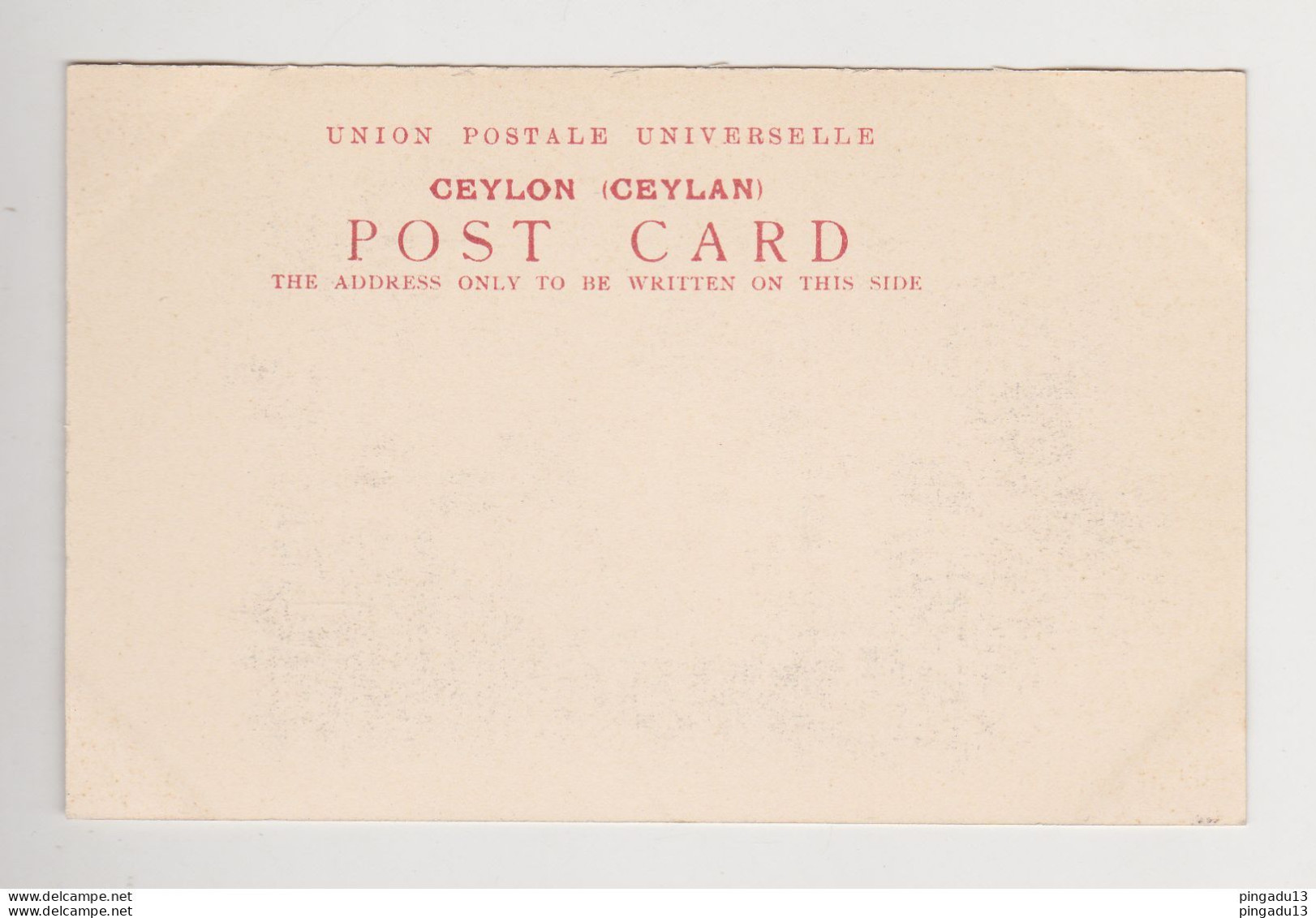 Fixe Ceylon Ruined Cities Of Ceylon Non Circulé Très Bon état Dos Simple - Sri Lanka (Ceylon)