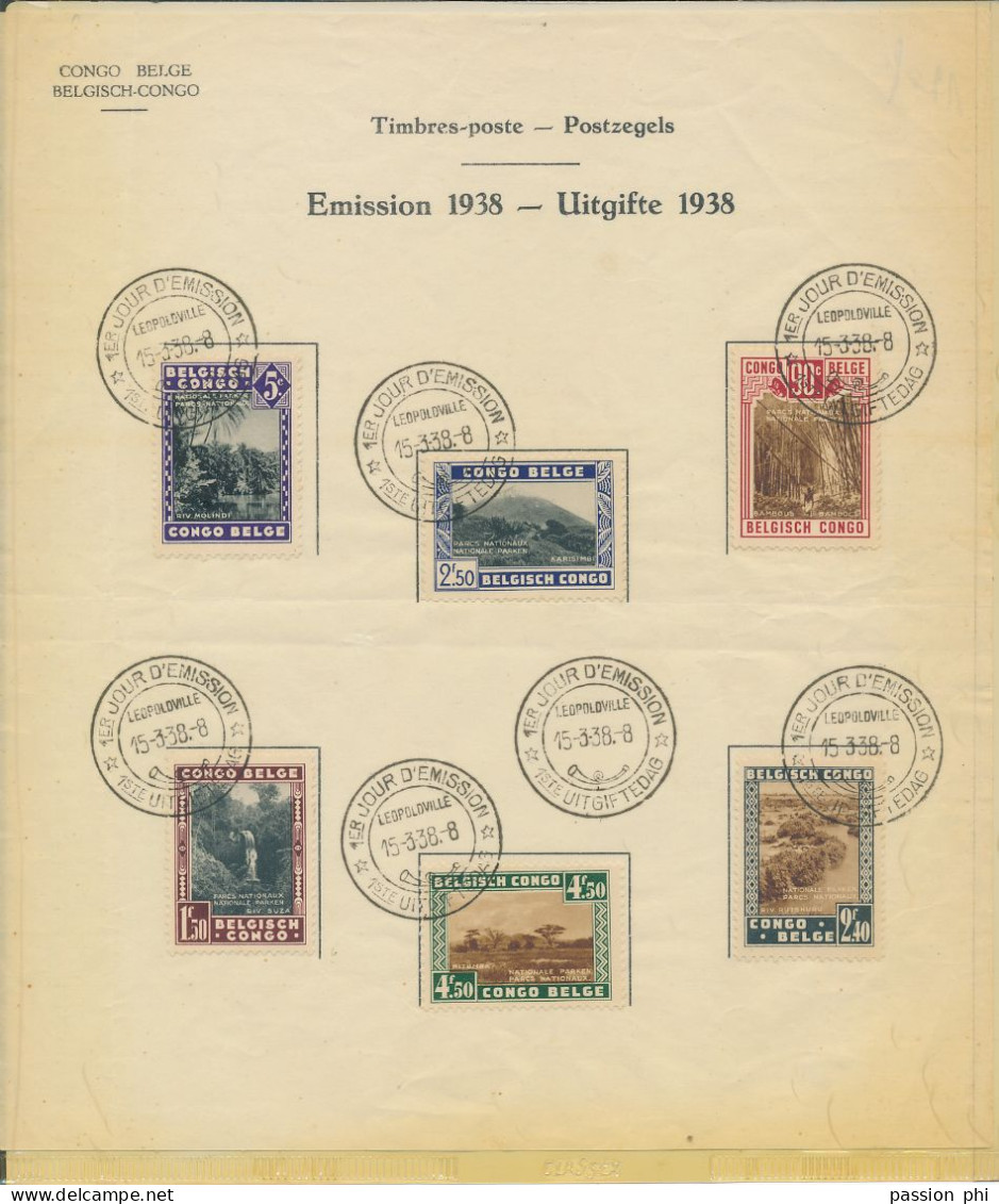 BELGIAN CONGO COB 197/202 FS - Storia Postale