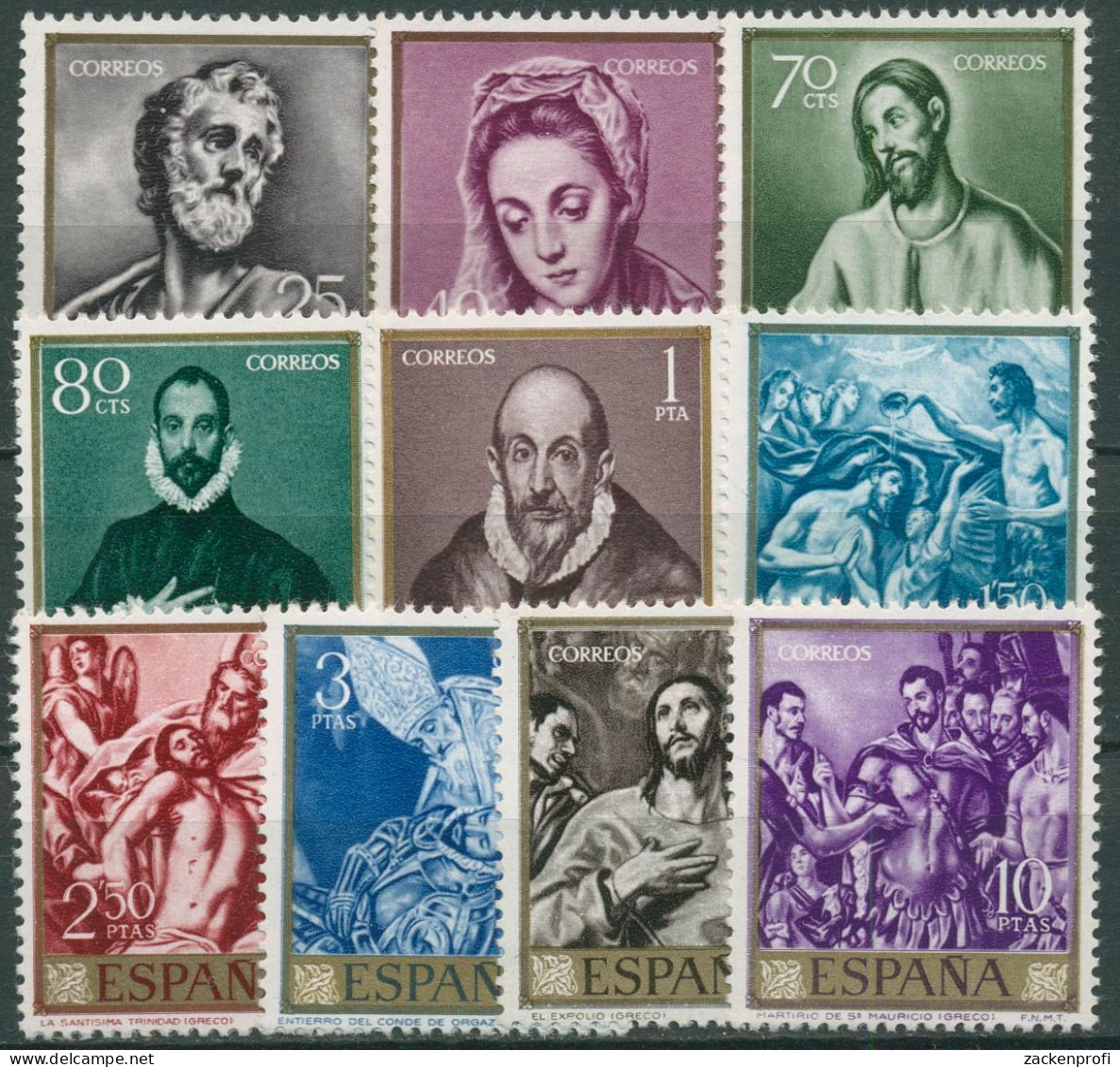 Spanien 1961 Gemälde 1225/34 Postfrisch - Unused Stamps