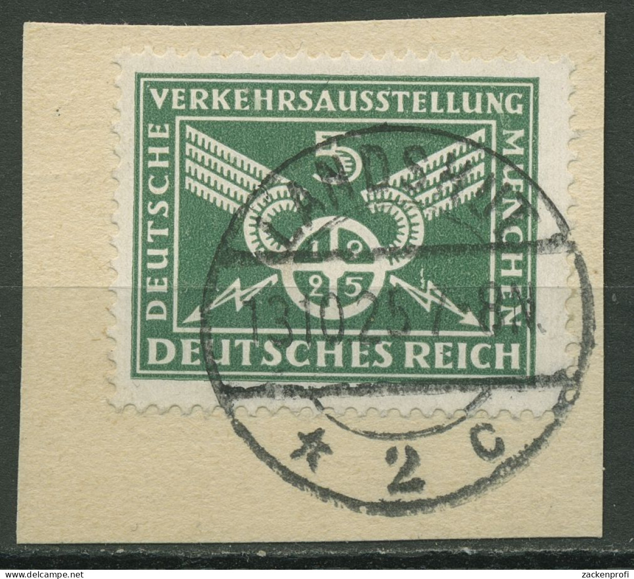 Deutsches Reich 1925 Dt.Verkehrsausstellung München 370 X Briefstück - Used Stamps