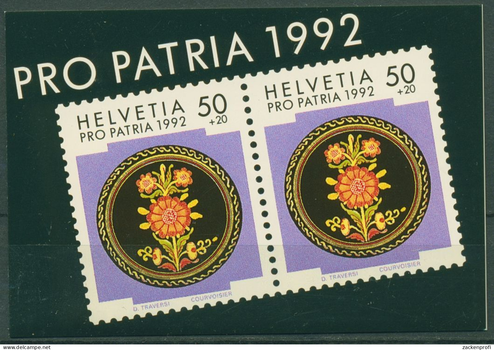 Schweiz 1992 Pro Patria Volkskunst Markenheftchen 0-92 Postfrisch (C62137) - Markenheftchen