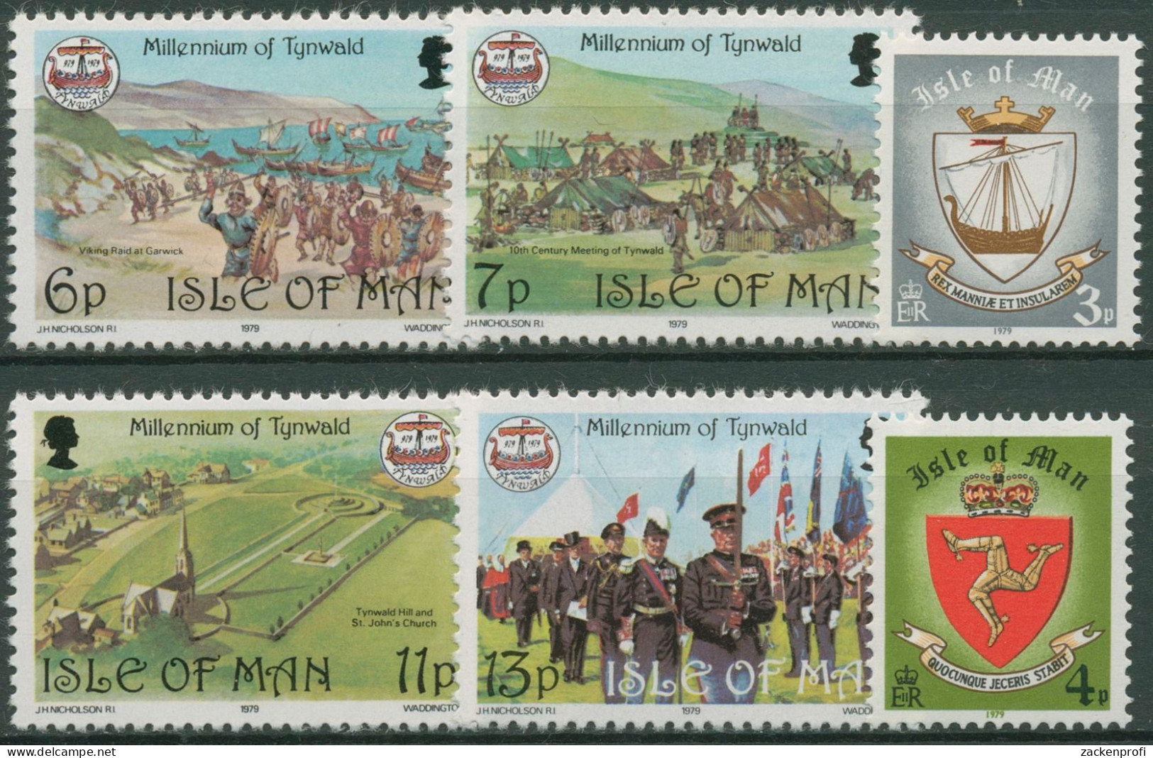 Isle Of Man 1979 1000 Jahre Tynwald-Parlament 144/49 Postfrisch - Man (Eiland)