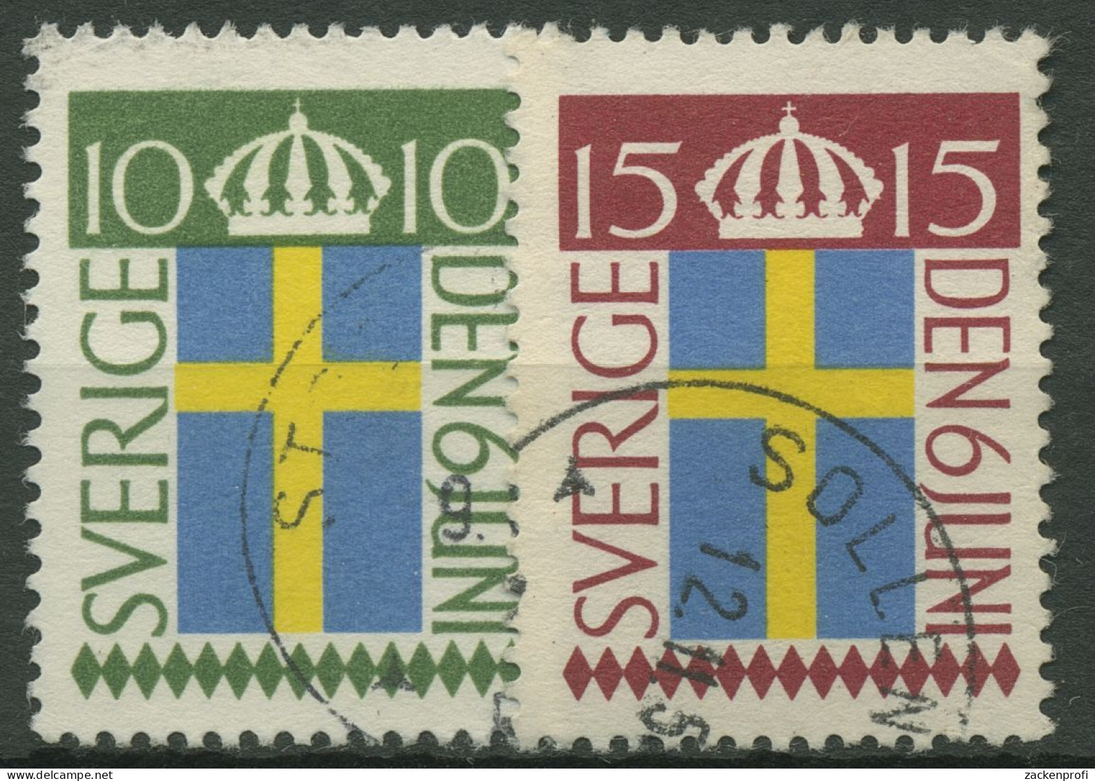 Schweden 1955 Nationalflagge 404/05 Gestempelt - Used Stamps