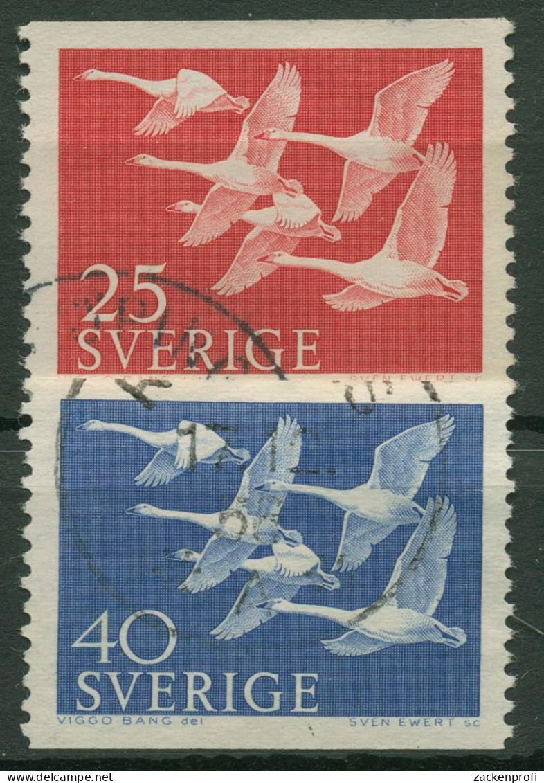 Schweden 1956 NORDEN Schwäne 416/17 Gestempelt - Gebruikt