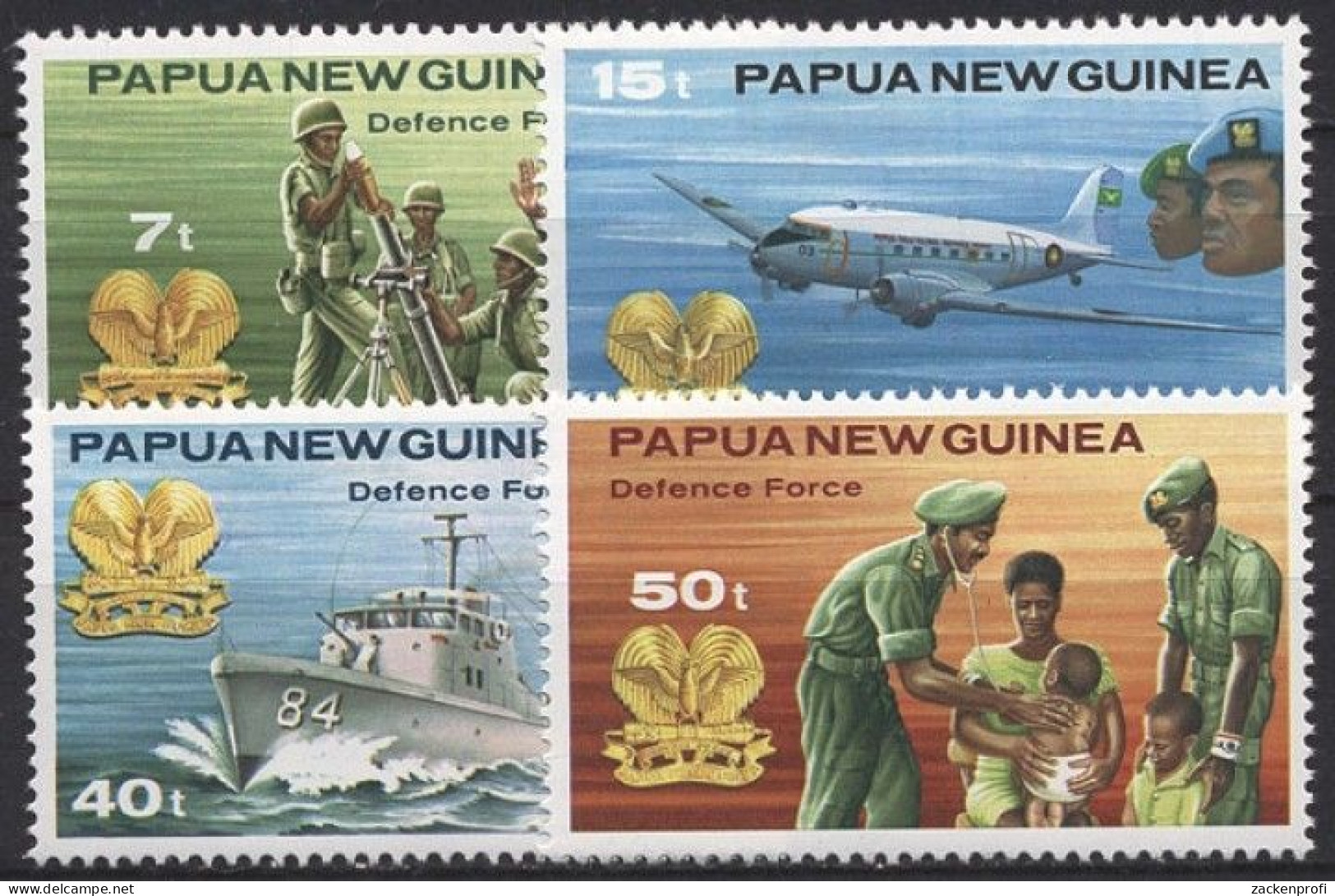 Papua Neuguinea 1981 Streitkräfte Luftwaffe Marine 409/12 Postfrisch - Papua New Guinea