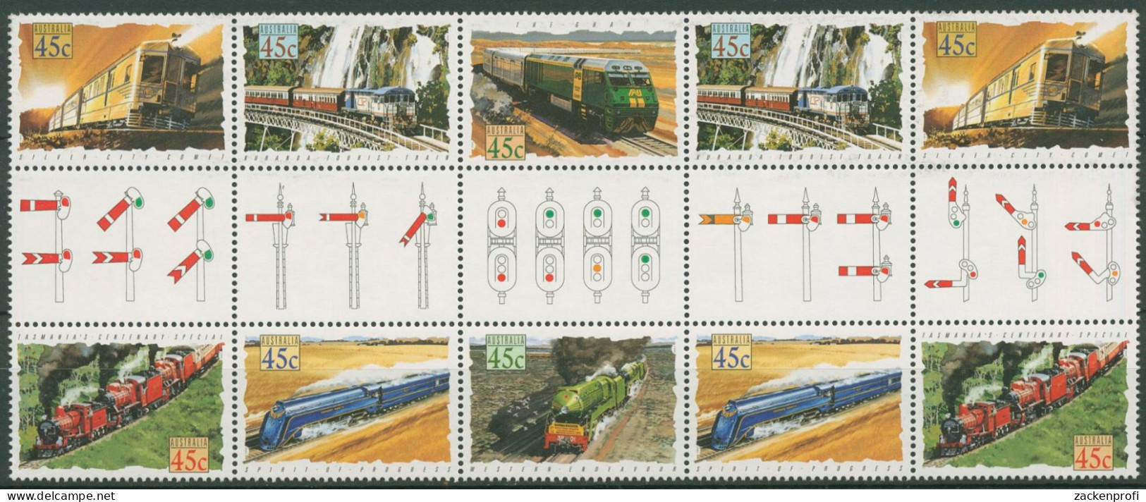 Australien 1993 Züge Lokomotiven 1348/53 ZD ZS Postfrisch (C40372) - Mint Stamps
