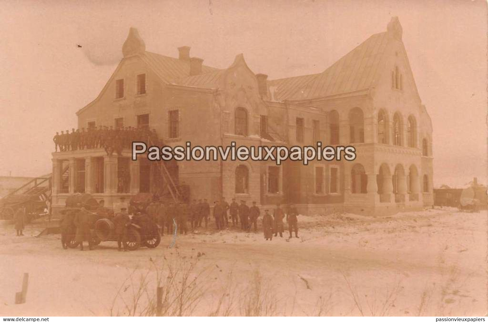 CARTE PHOTO ALLEMANDE KALNCIEMS PIONIER SCHLOSS (KALNZEM JELGAVA) - Lettland