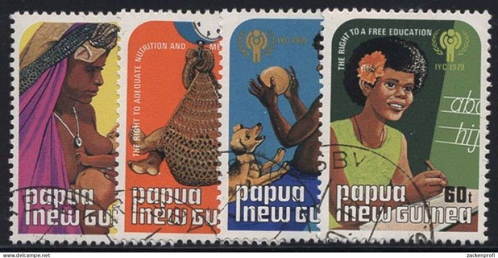 Papua Neuguinea 1979 Internationales Jahr Des Kindes 377/80 Gestempelt - Papouasie-Nouvelle-Guinée