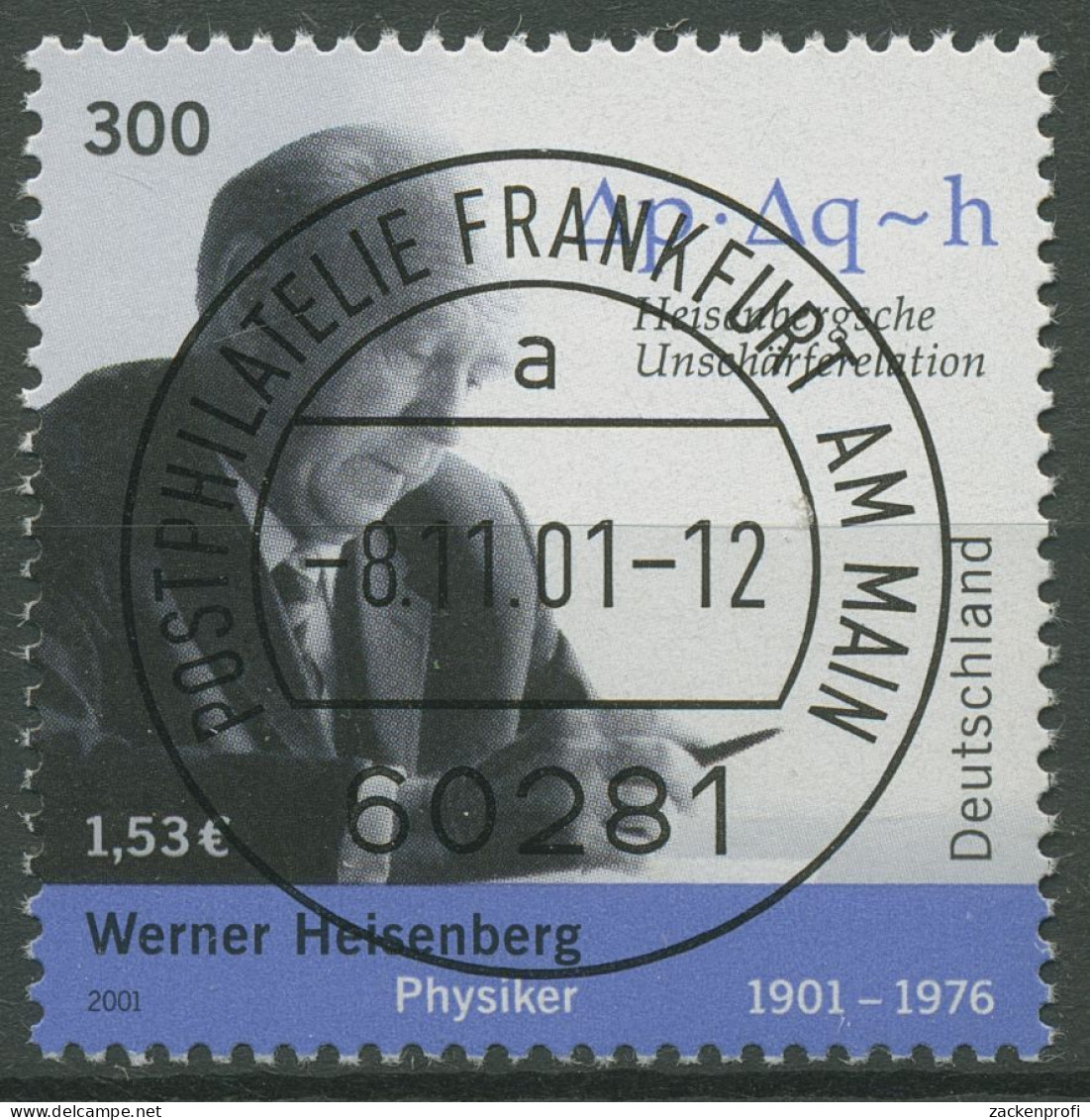 Bund 2001 Physik Werner Heisenberg 2228 Gestempelt - Usados