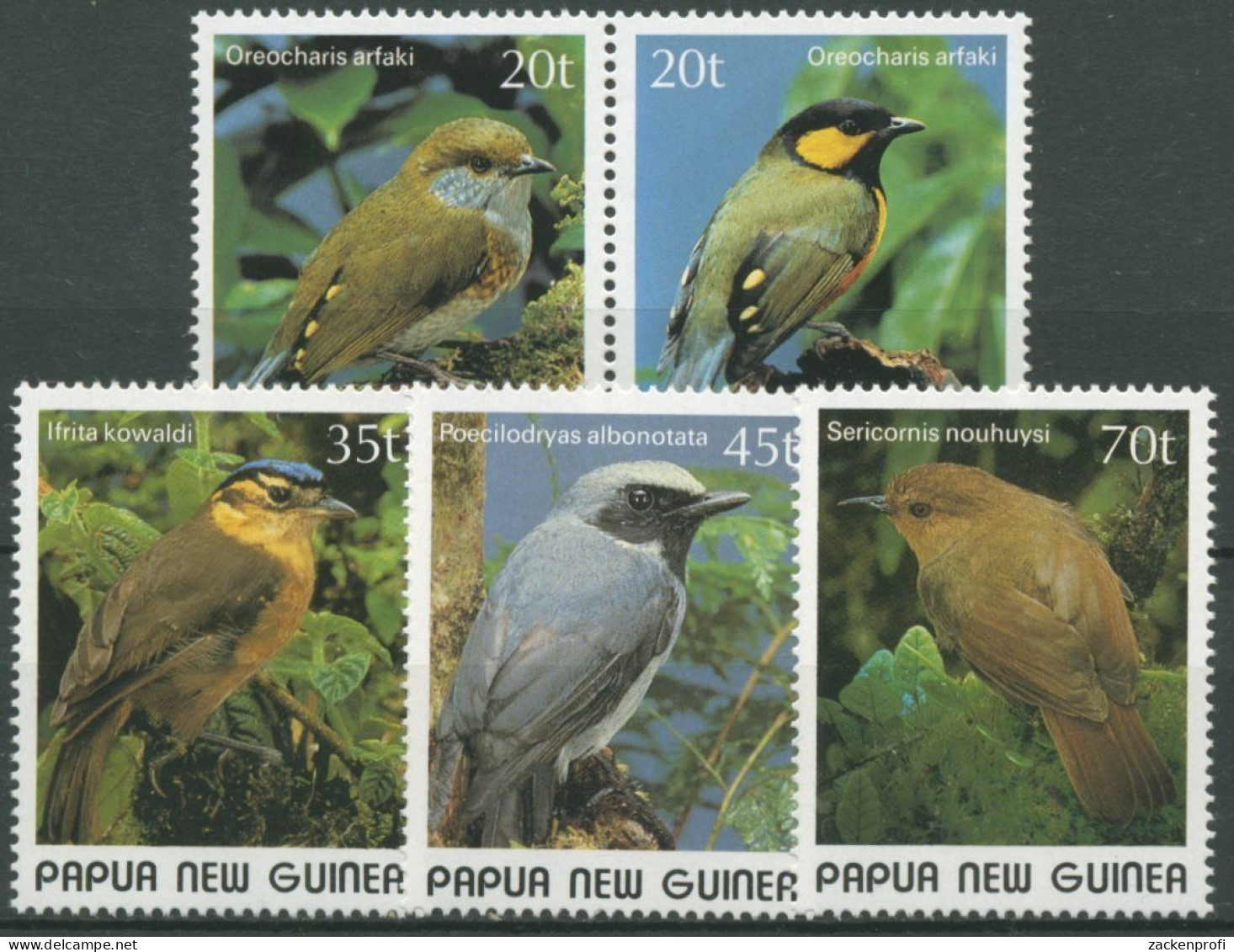 Papua Neuguinea 1989 Vögel 597/01 Mit ZD Postfrisch - Papua New Guinea