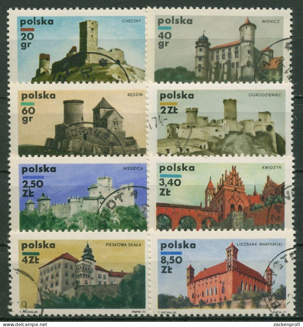 Polen 1971 Bauwerke Burgen 2058/65 Gestempelt - Usati