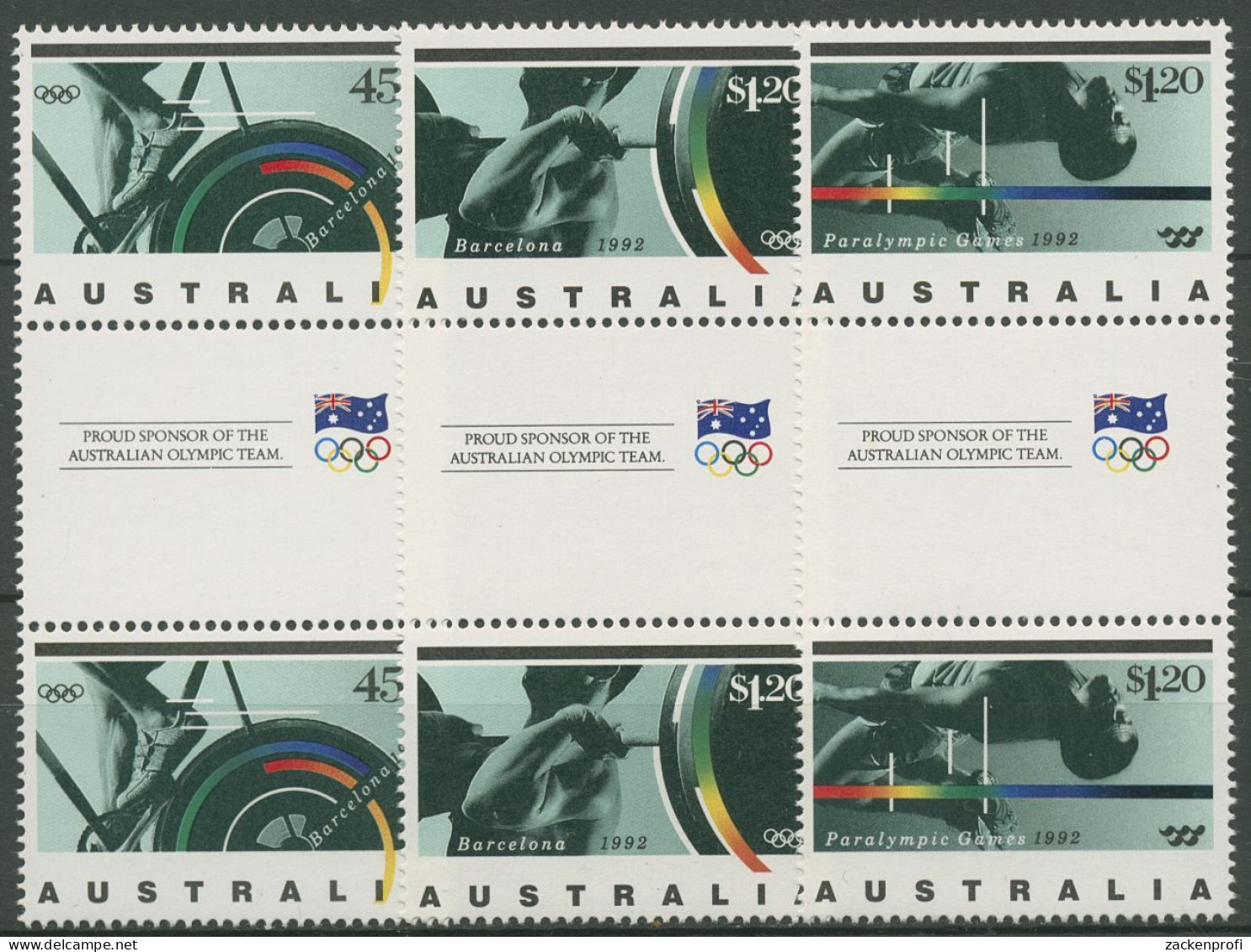 Australien 1992 Olympische Sommerspiele Barcelona 1311/13 ZS Postfrisch - Ungebraucht