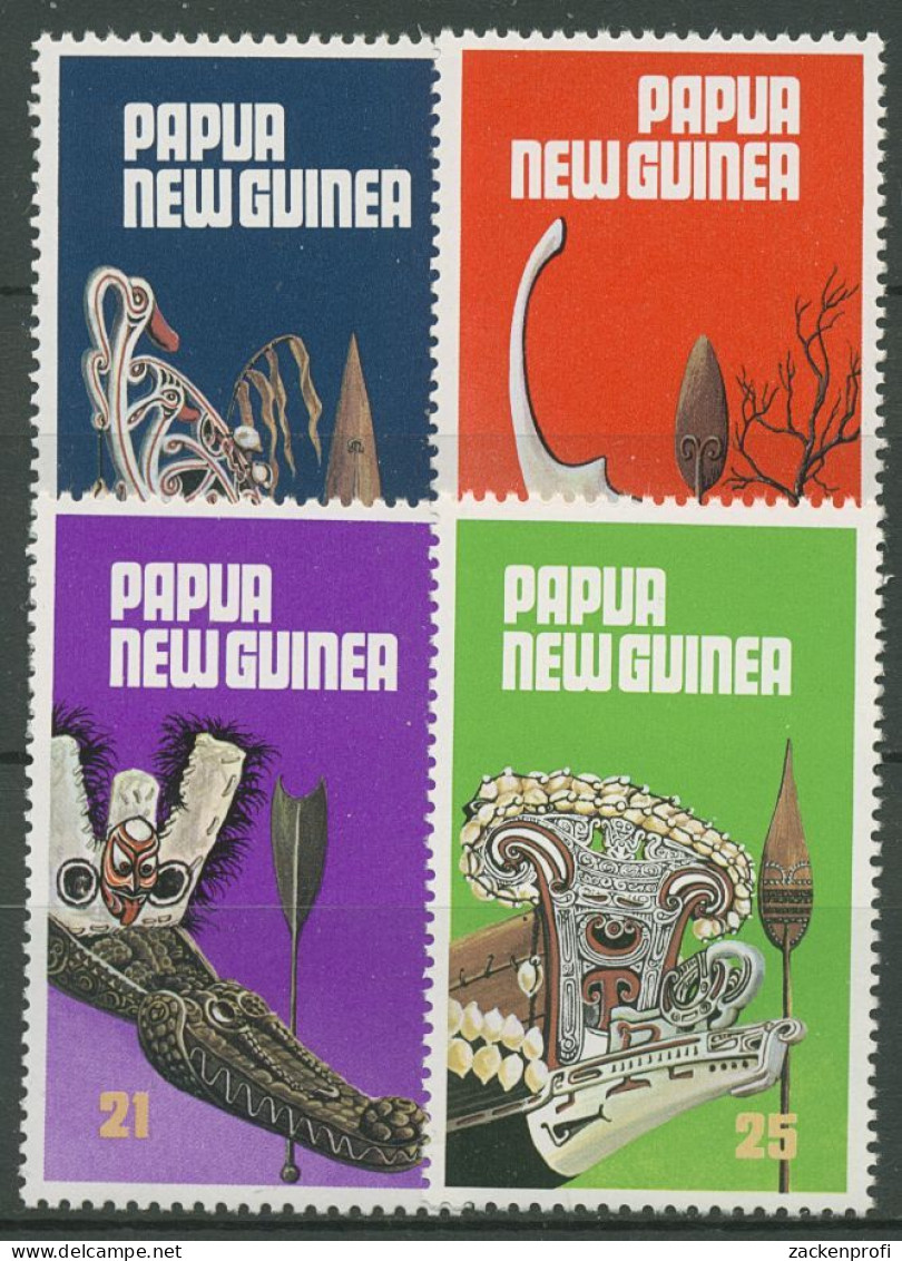 Papua Neuguinea 1979 Kanubugverzierungen Und Paddel 364/67 Postfrisch - Papouasie-Nouvelle-Guinée