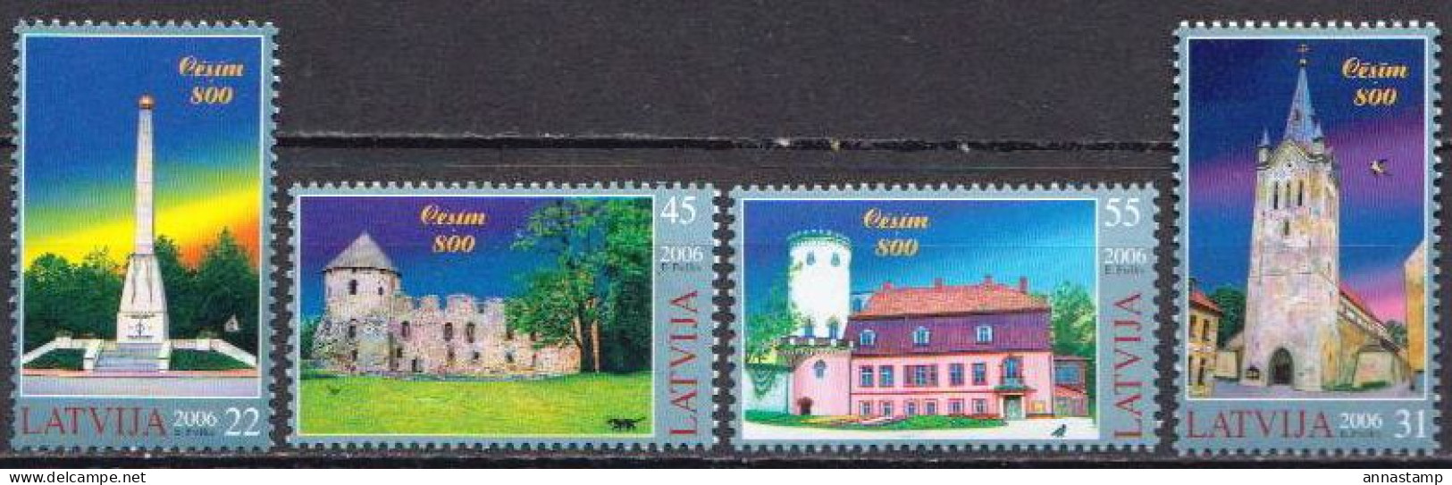 Latvia MNH Set - Monuments