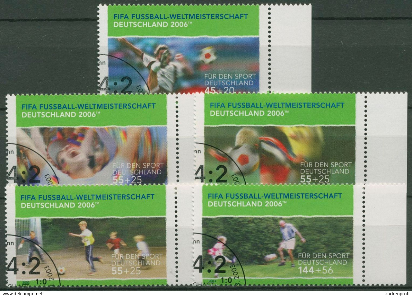 Bund 2003 Sporthilfe Fußball-WM 2324/28 Gestempelt - Usados