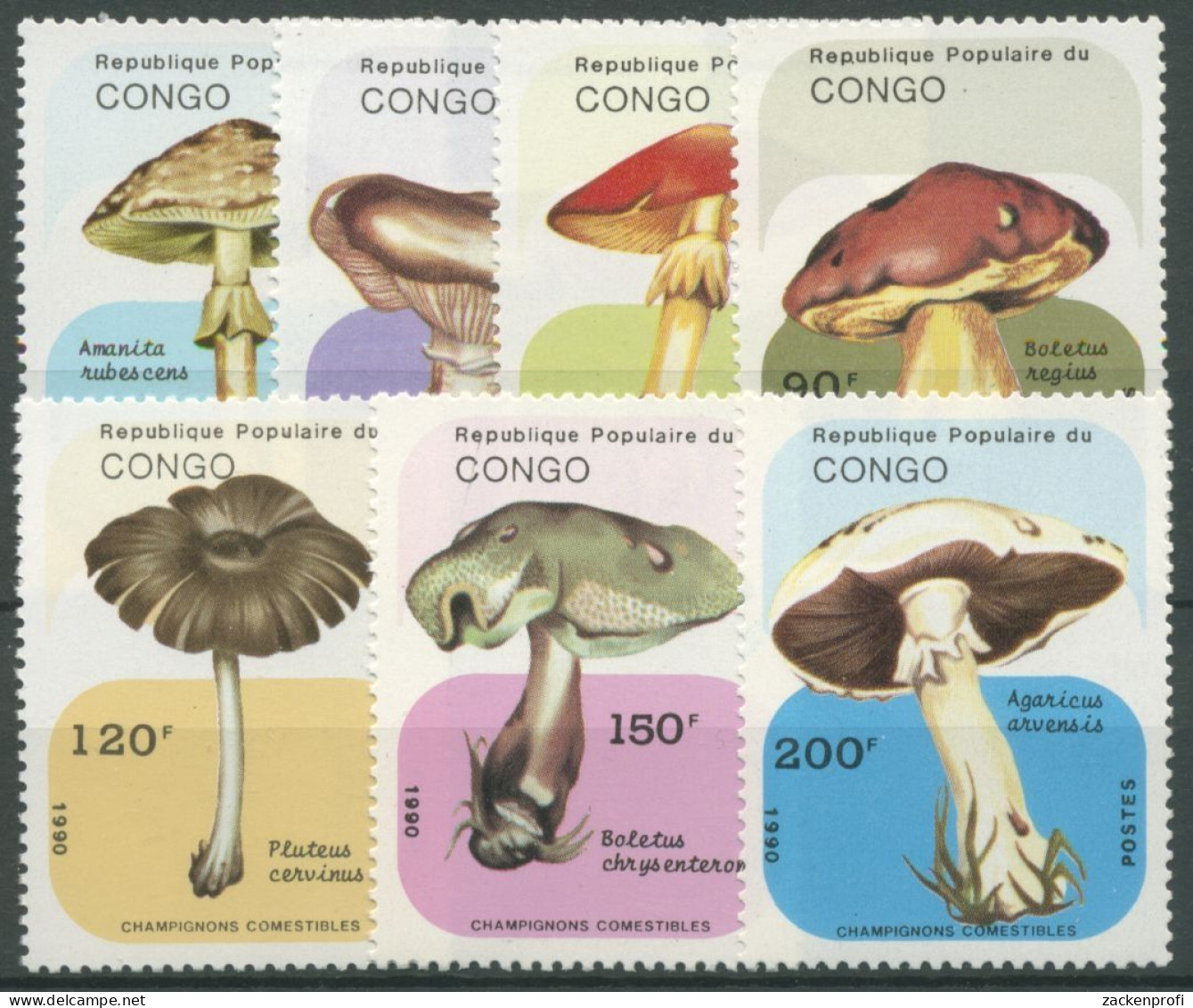 Kongo (Brazzaville) 1991 Pilze 1205/11 Postfrisch - Neufs