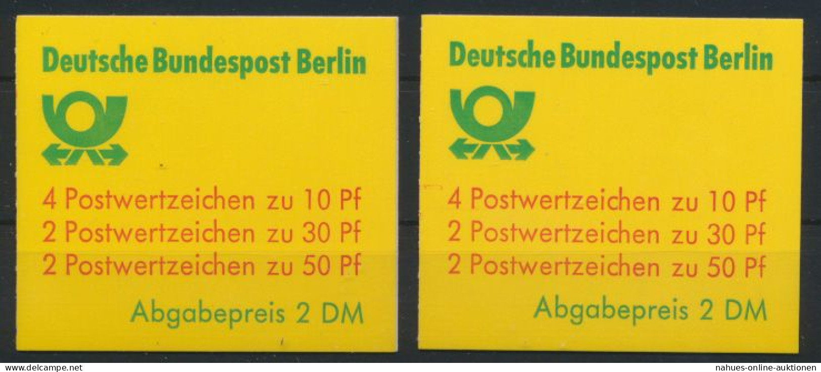 Berlin Markenheftchen 11 C A+b OZ Burgen + Schlösser 1982 Luxus Postfrisch 17,00 - Markenheftchen