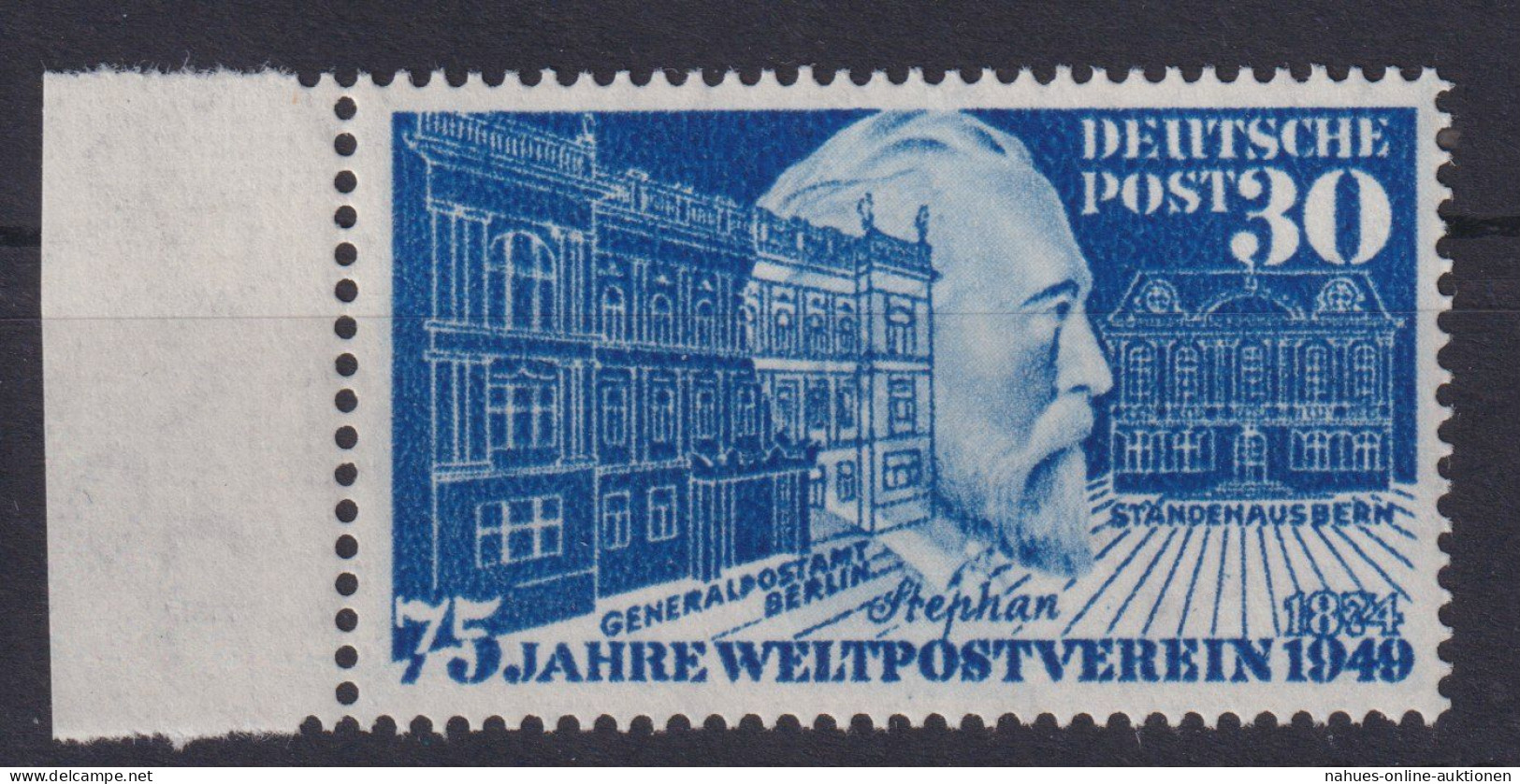 Bund 116 Stephan UPU Weltpostverein Randstück Luxus Postfrisch Kat.Wert 70,00++ - Unused Stamps