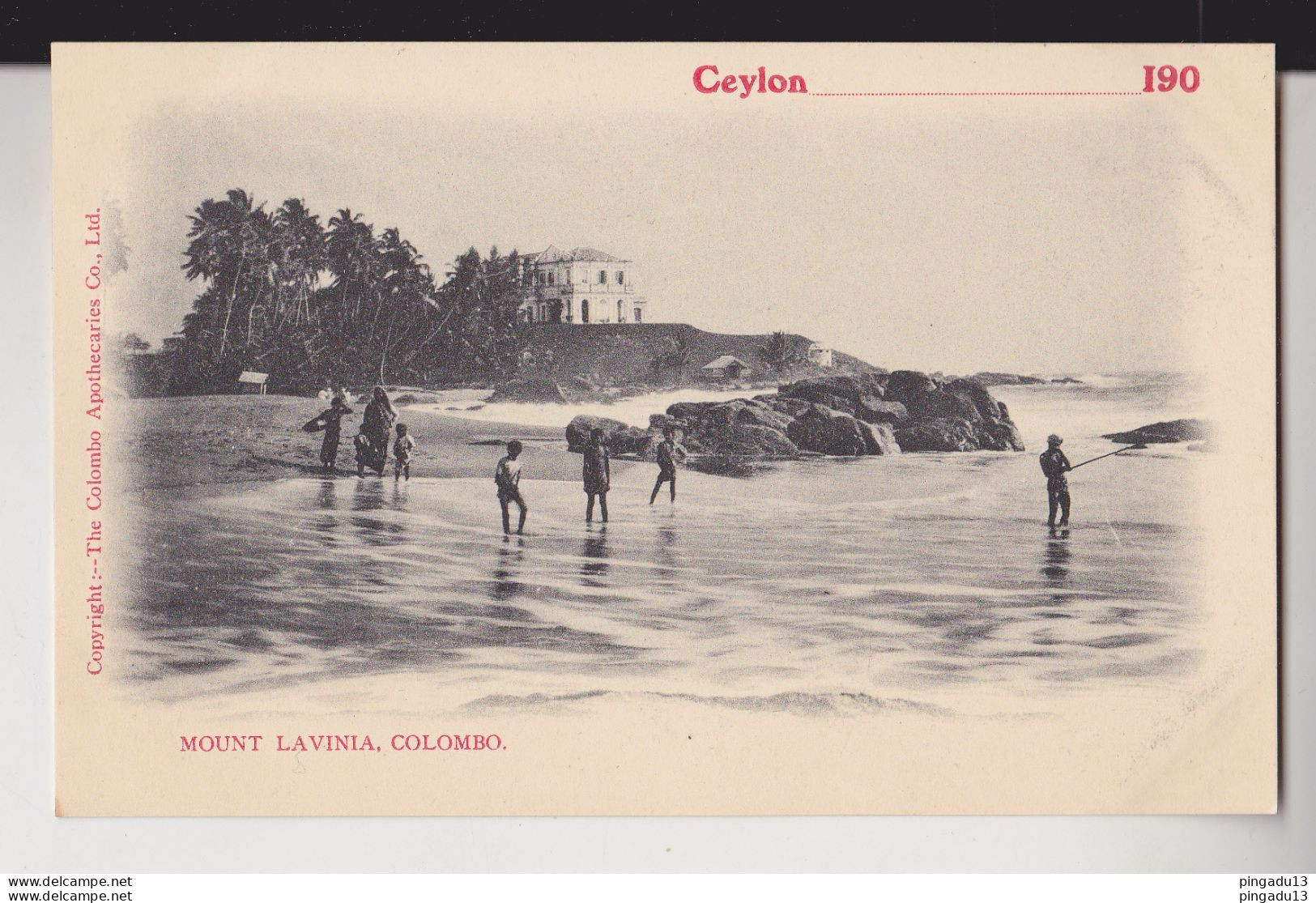 Fixe Ceylon Mount Lavania Colombo Non Circulé Très Bon état Dos Simple - Sri Lanka (Ceylon)