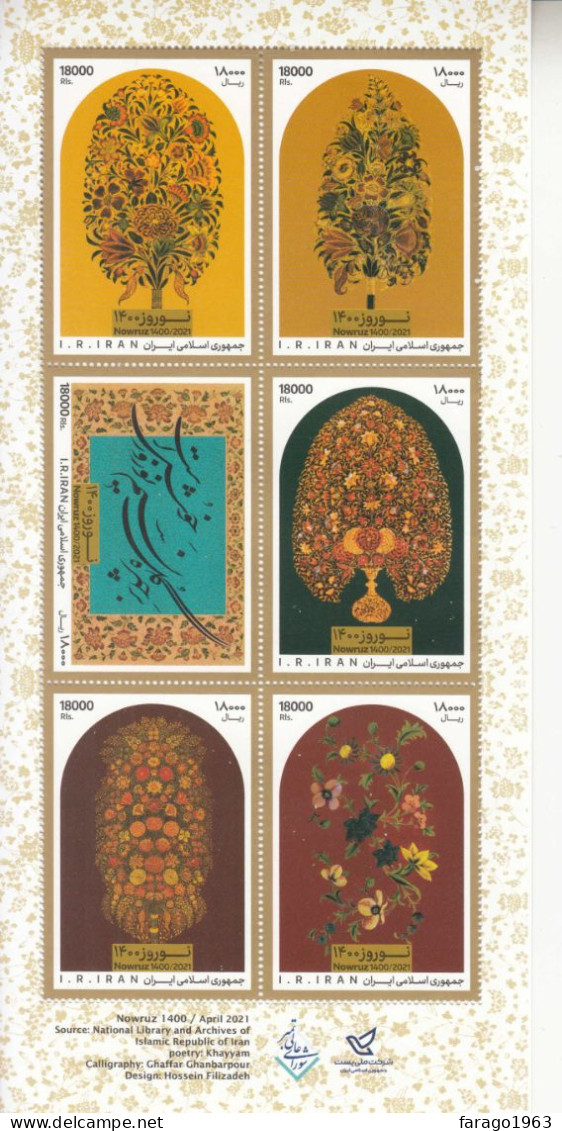 2021 Iran Nowruz   Miniature Sheet Of 6 MNH - Iran