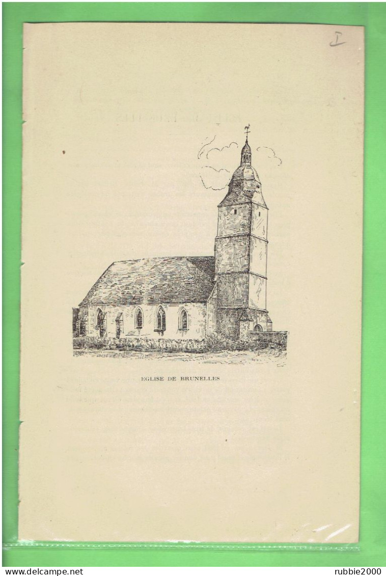 1900 EGLISE DE BRUNELLES EURE ET LOIR - Centre - Val De Loire