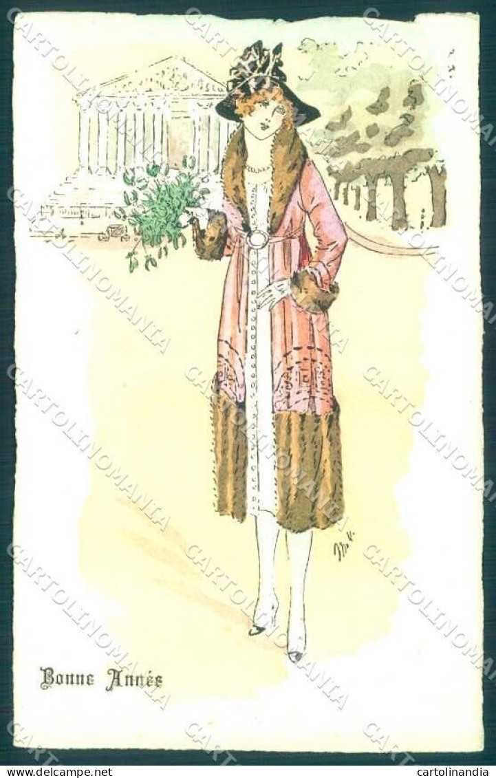 Artist Signed Miki Fashion Glamour Lady Hand Painted Postcard VK9415 - Autres & Non Classés