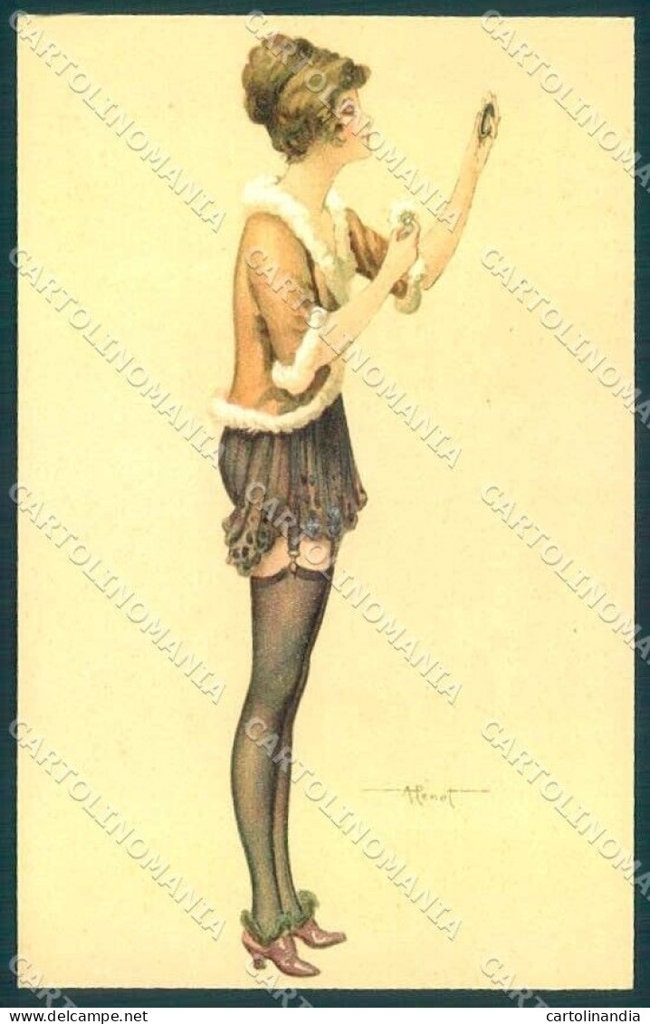 Artist Signed Penot Risque Lady Cabinet De Toilette Serie 28-3 Postcard VK9373 - Autres & Non Classés