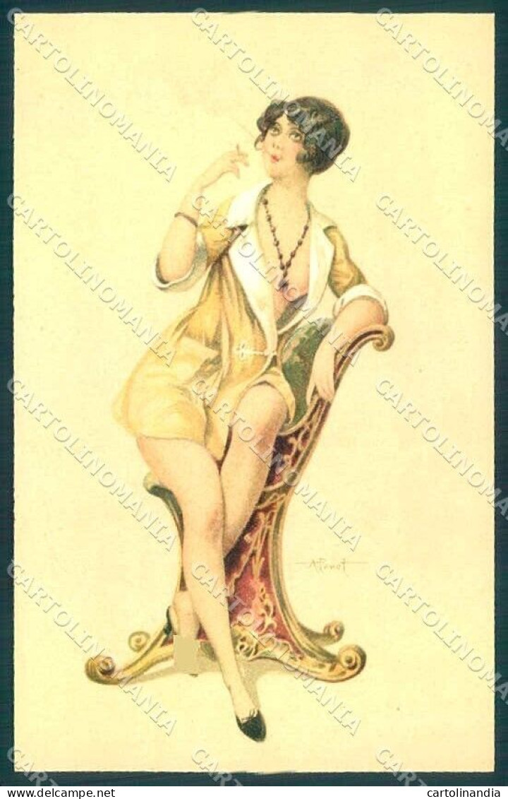 Artist Signed Penot Risque Lady Cabinet De Toilette Serie 28-2 Postcard VK9374 - Autres & Non Classés